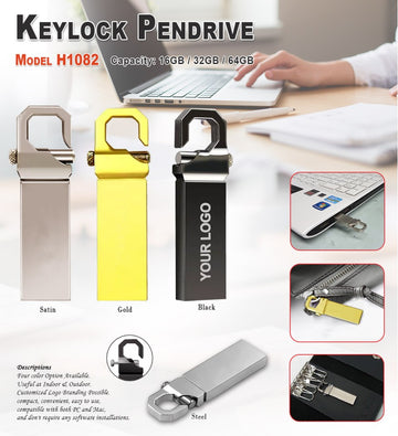Keylock Pendrive - Golden