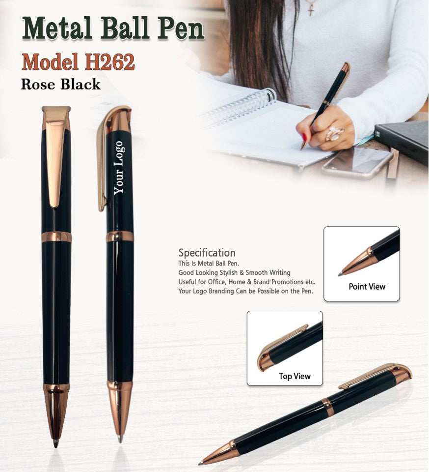 Metal Ball Pen - Rose Black