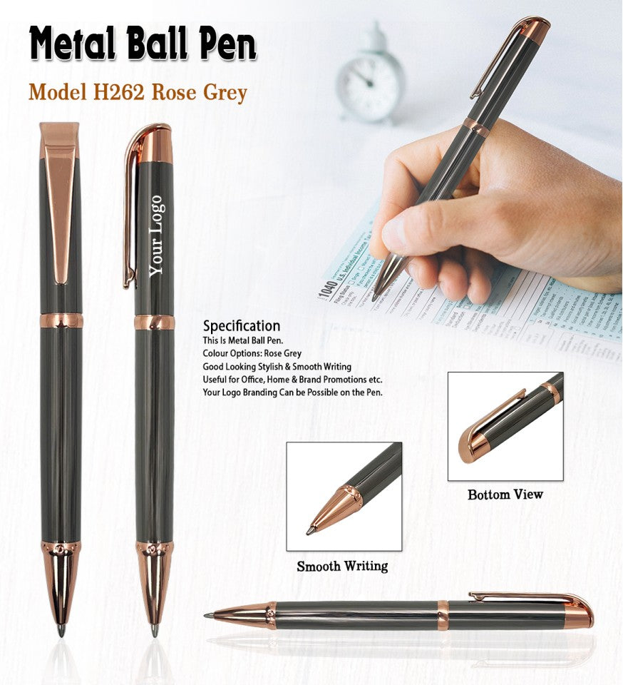 Metal Ball Pen - Rose Grey
