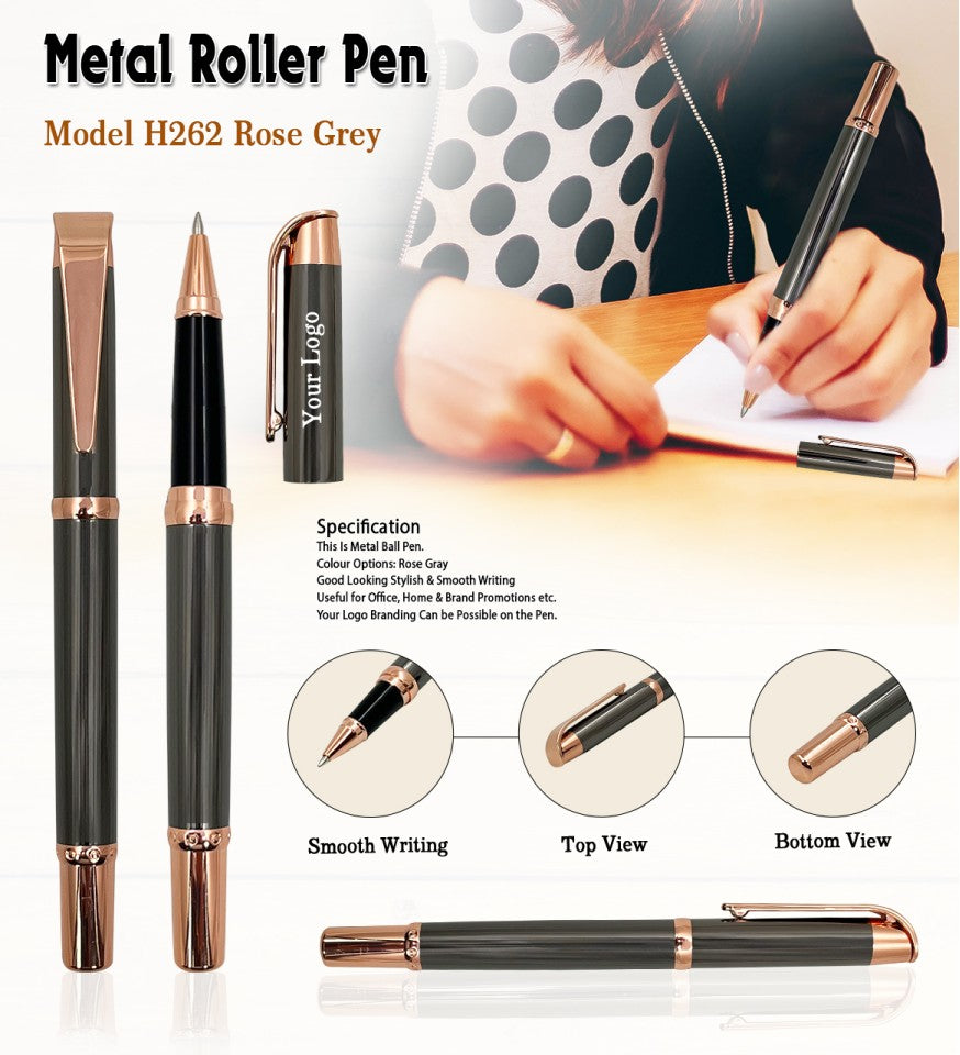 Metal Roller Pen - Rose Grey