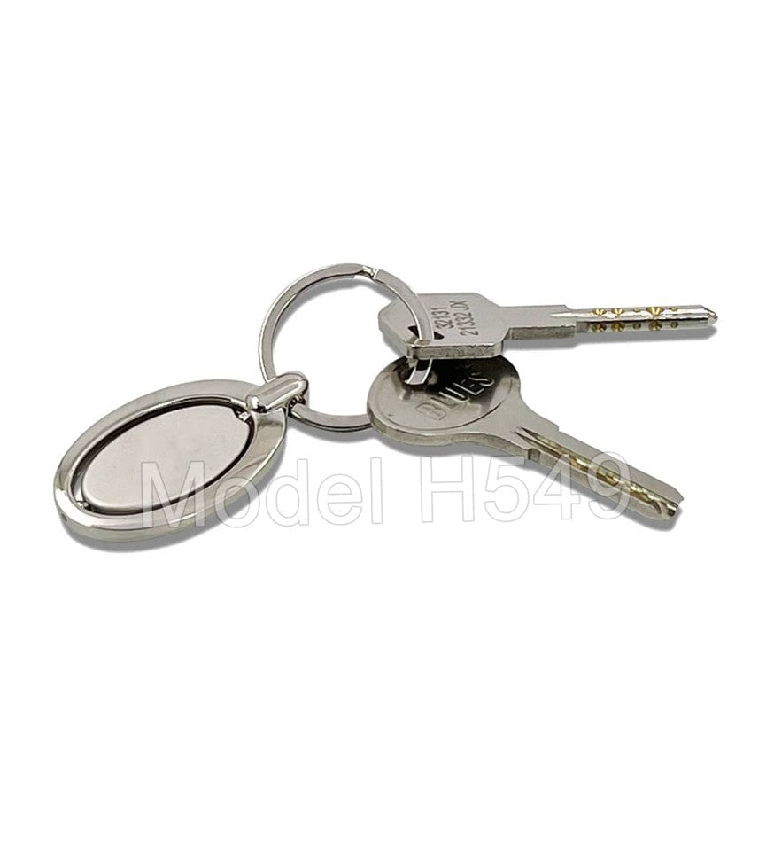 Rotating Metal Keychain - Silver
