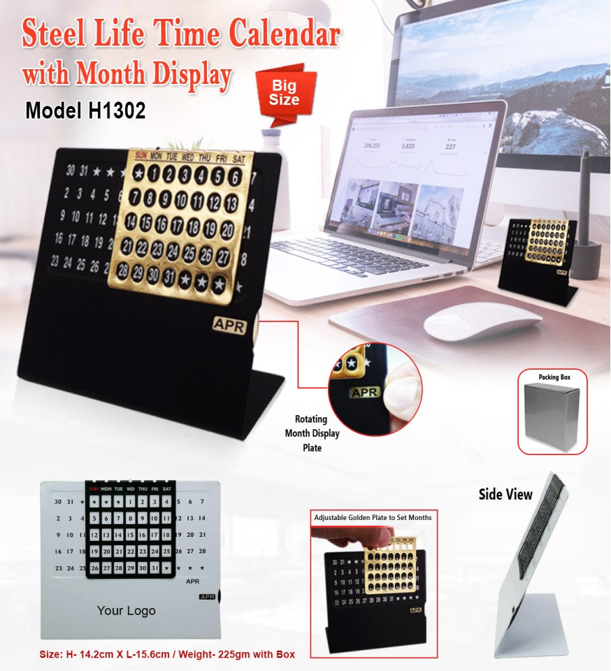 Desktop Life Time Calendar with Month Display