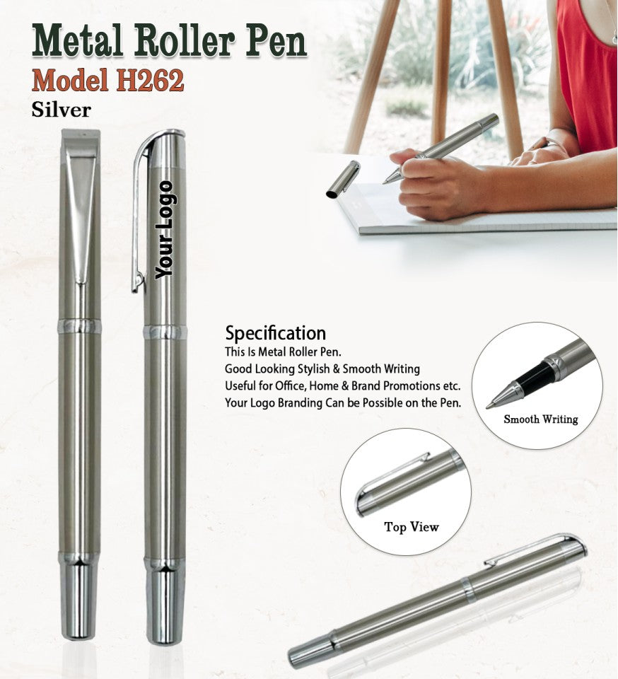 Metal Roller Pen - Silver